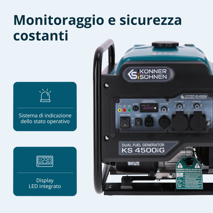 Generatore Inverter Bifuel KS 4500iG