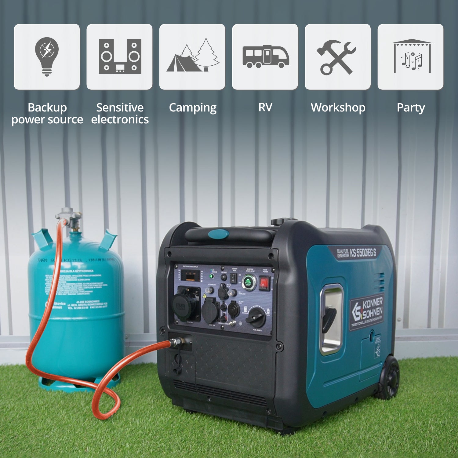 LPG/gasoline inverter generator KS 5500iEG S