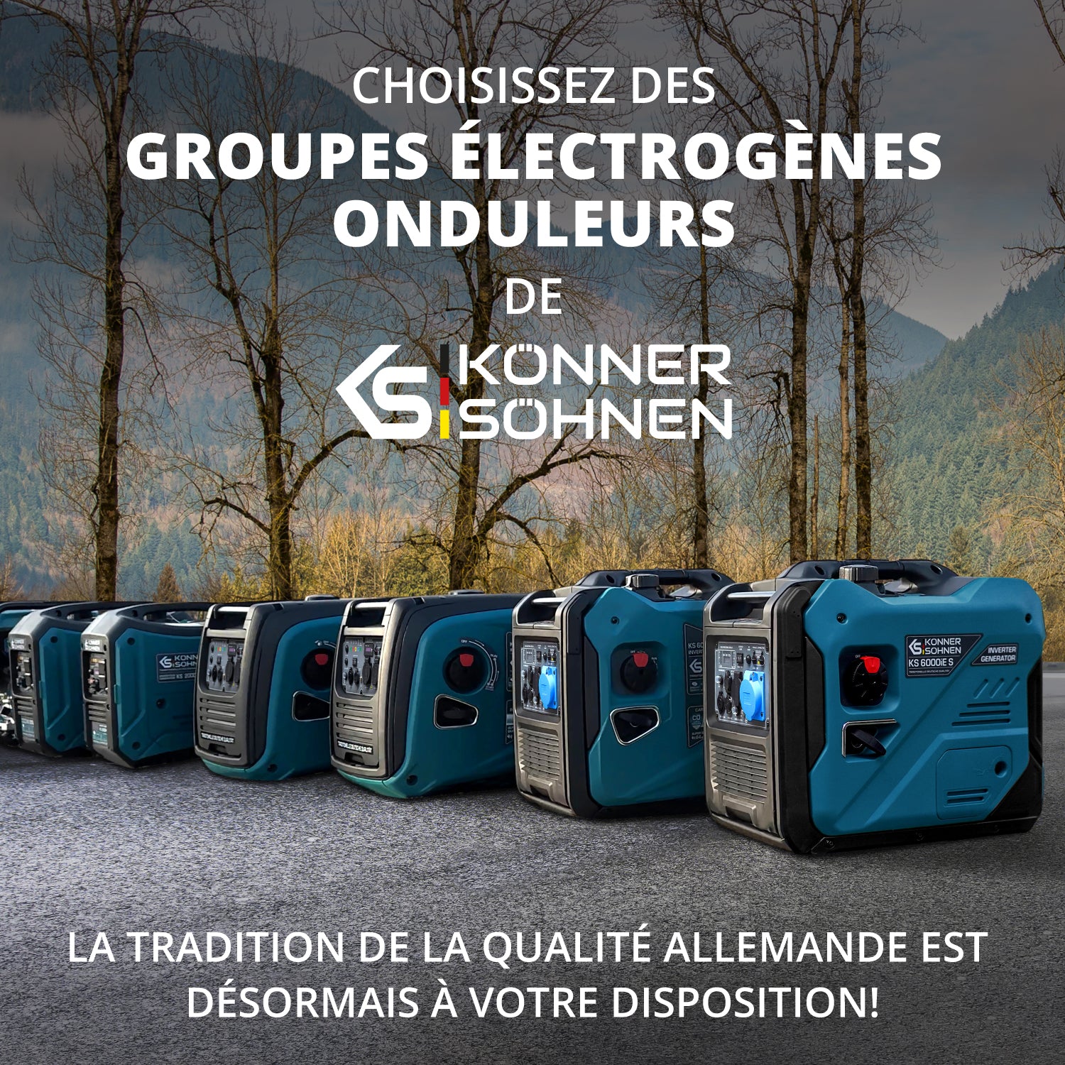 Groupe électrogène à essence-gaz de type inverter KS 5500iEG S