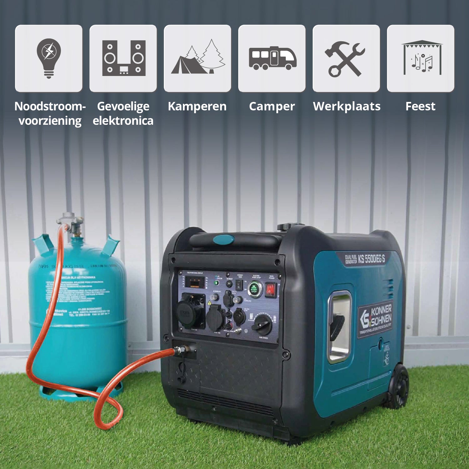 LPG/benzine invertergenerator KS 5500iEG S