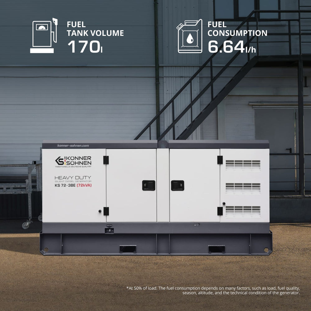 Estação de Energia Trifásica a Diesel KS 72-3BE