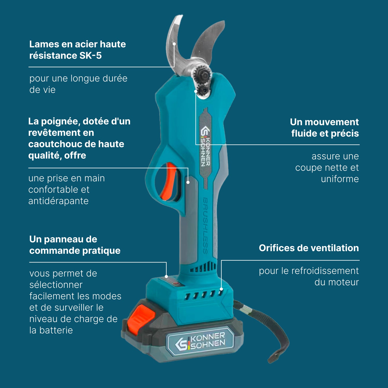 Sécateur à batterie KS CPS20V-32 Case