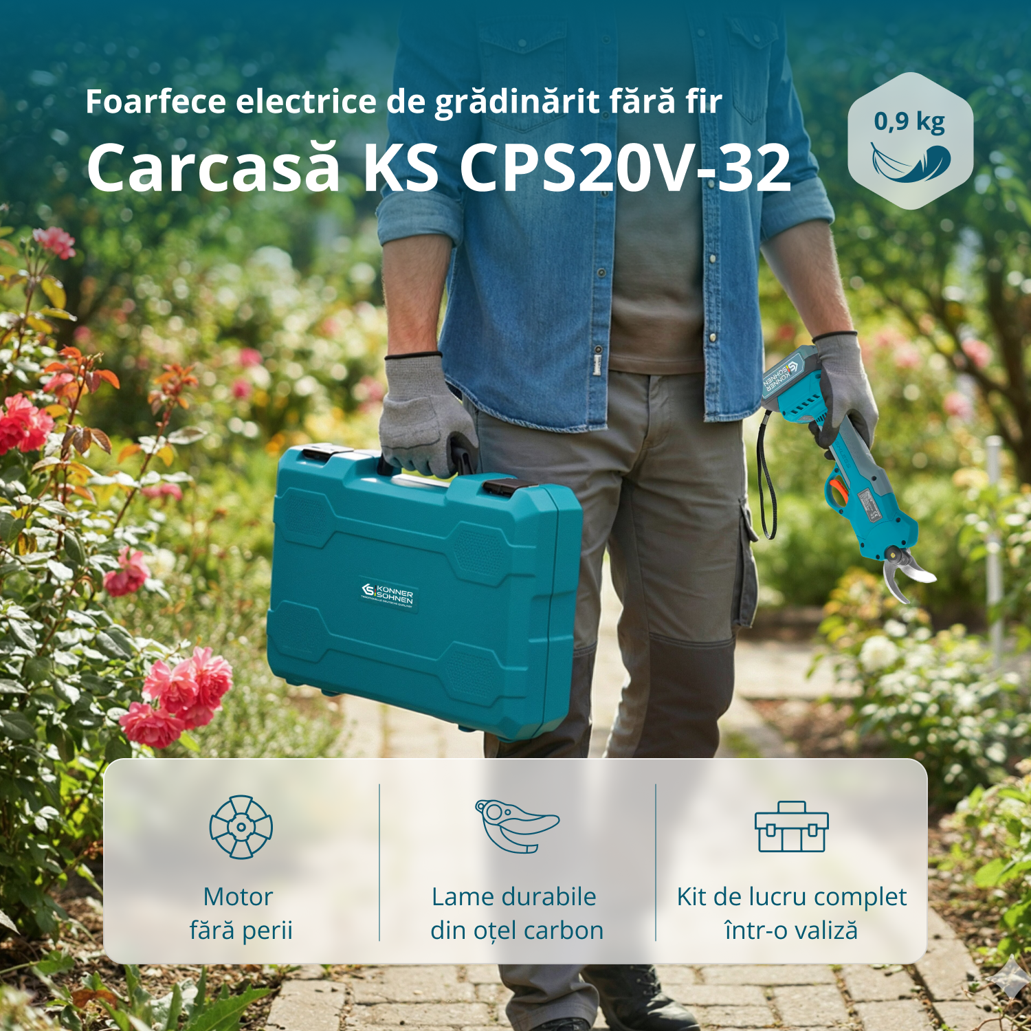 Foarfecă de grădină cu acumulator KS CPS20V-32 Case