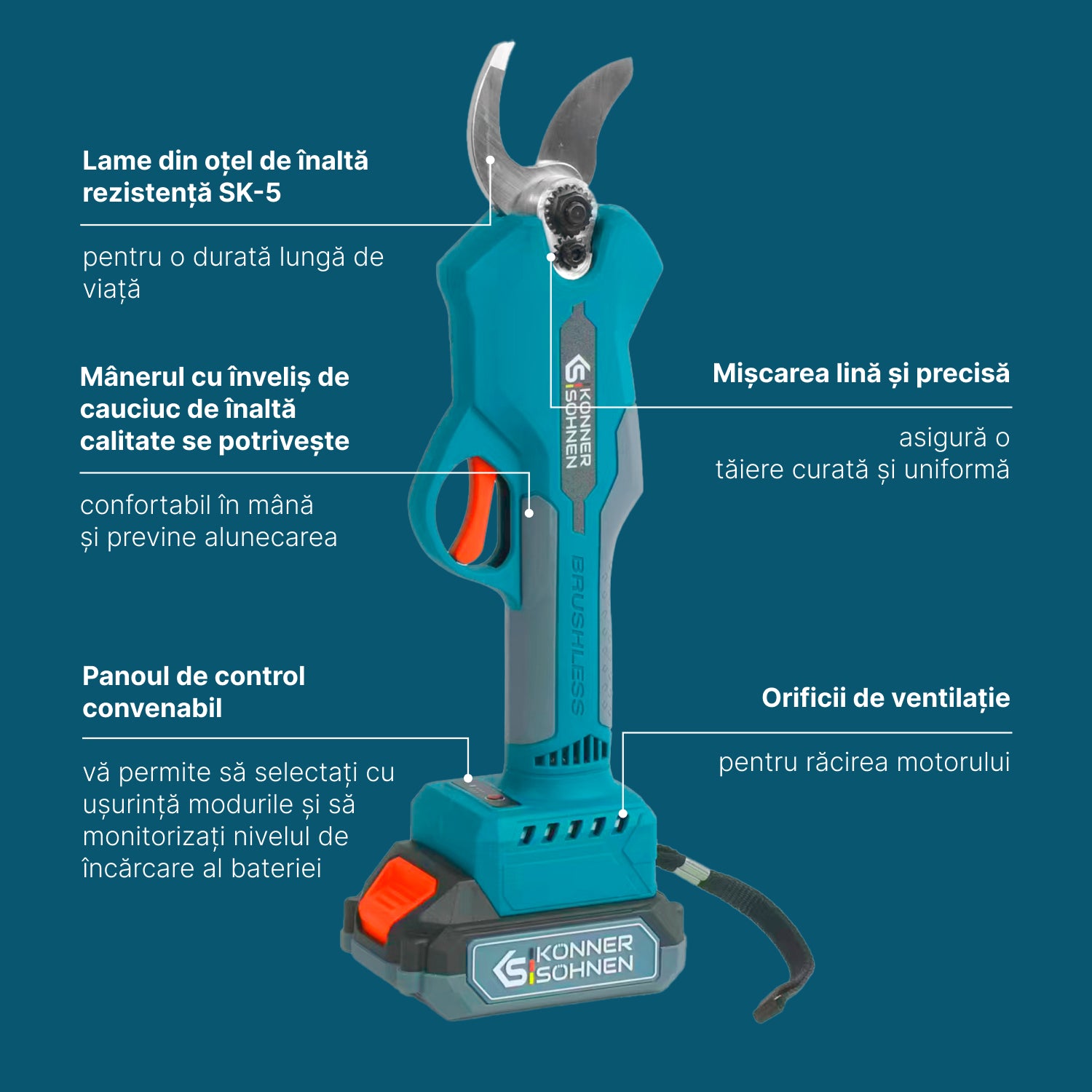 Foarfecă de grădină cu acumulator KS CPS20V-32 Case