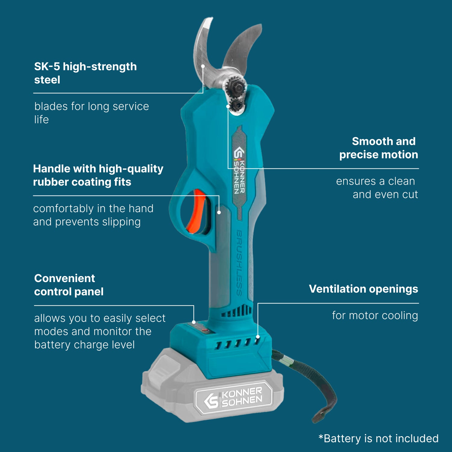 Akumulátorové elektrické prořezávací nůžky KS CPS20V-32