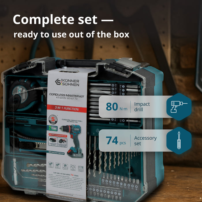 Ledningsfri Master Sæt KS ID20V-60 KIT 74 PLUS