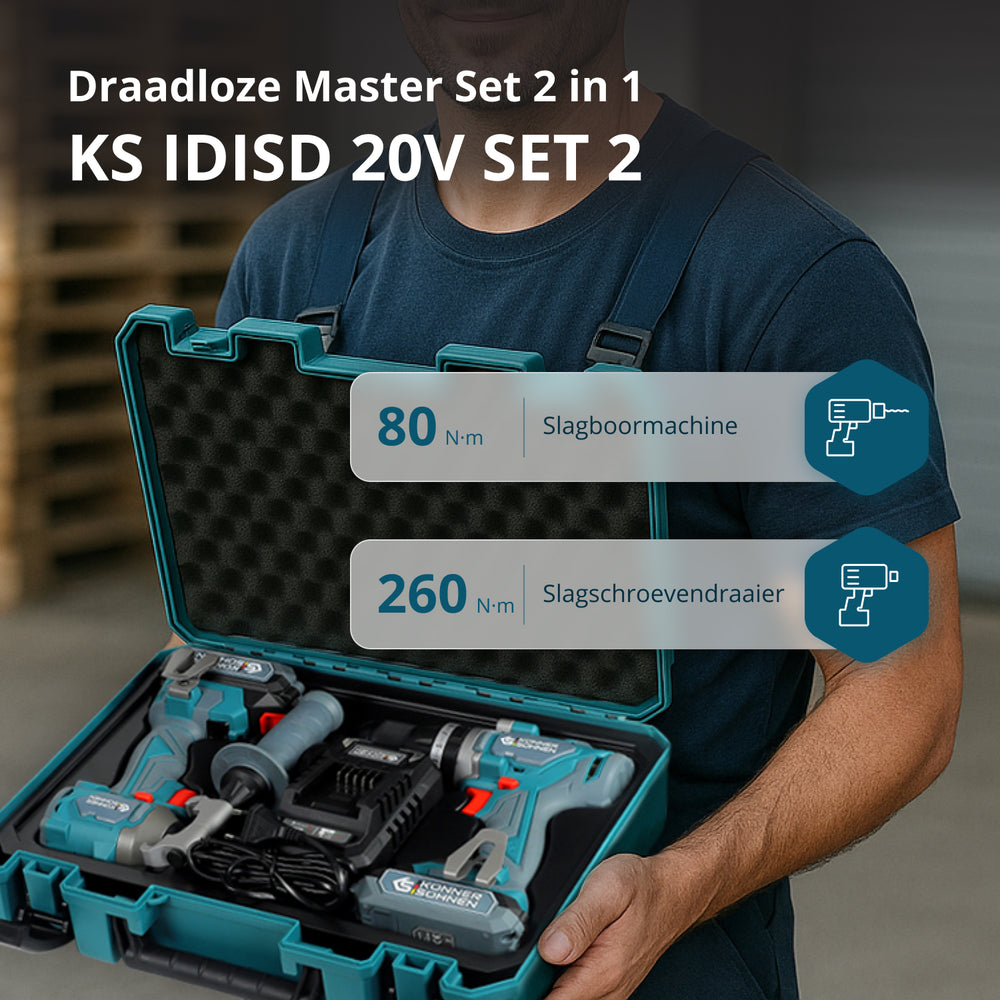 Snoerloze Master Set 2in1 KS IDISD 20V SET 2 PLUS