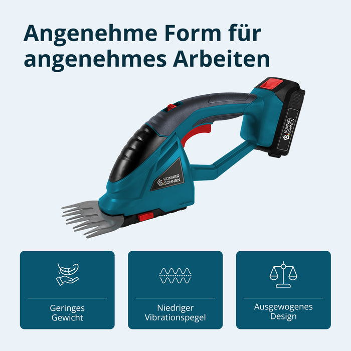 Akku-Gras- und Heckenschere 2 in 1 mit Verlängerungsgriff KS SHT-20V + Extension Pole