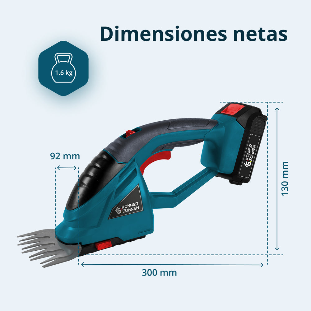 Tijeras de césped y cortasetos 2 en 1 inalámbricas KS SHT-20V