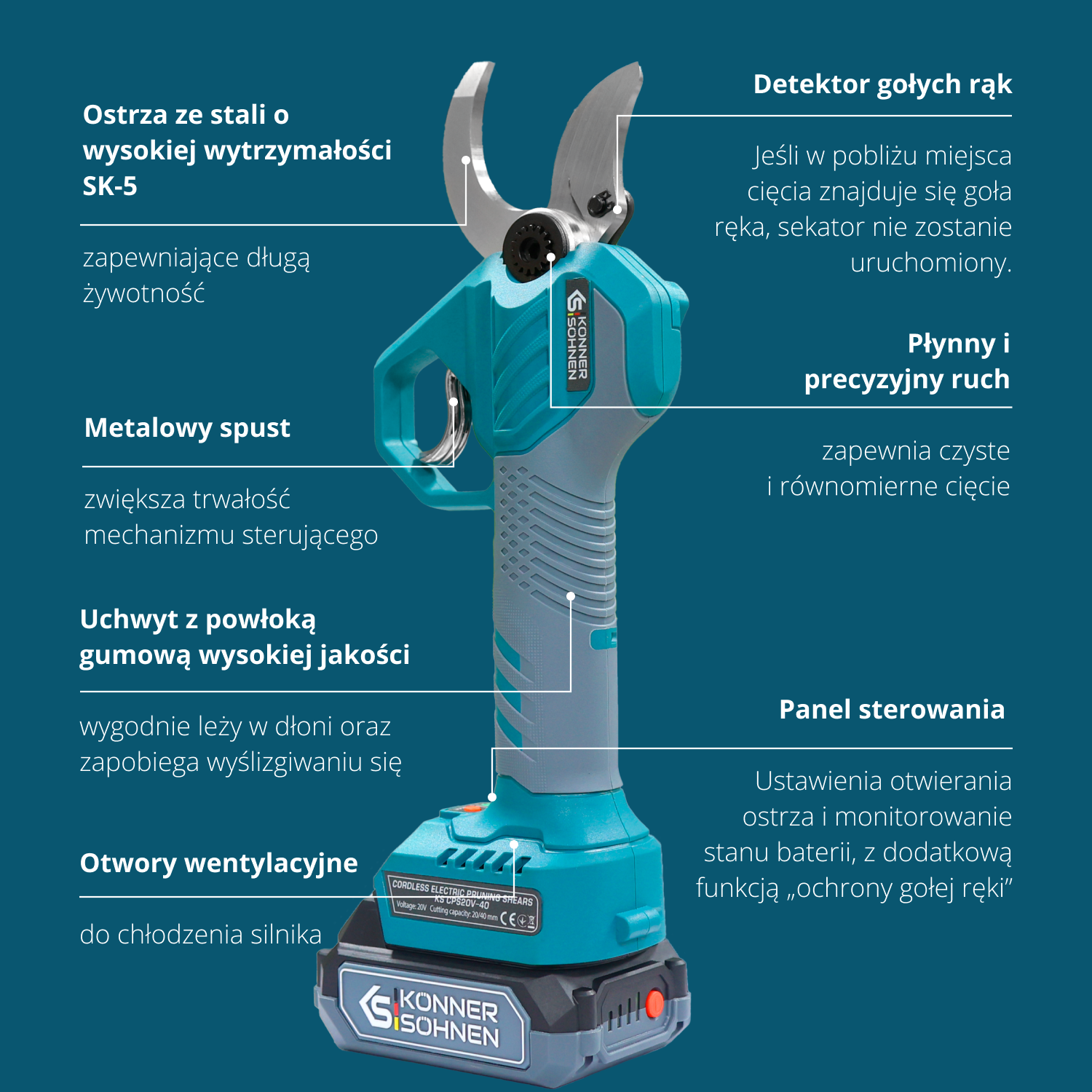 Sekator akumulatorowy KS CPS20V-40 Case