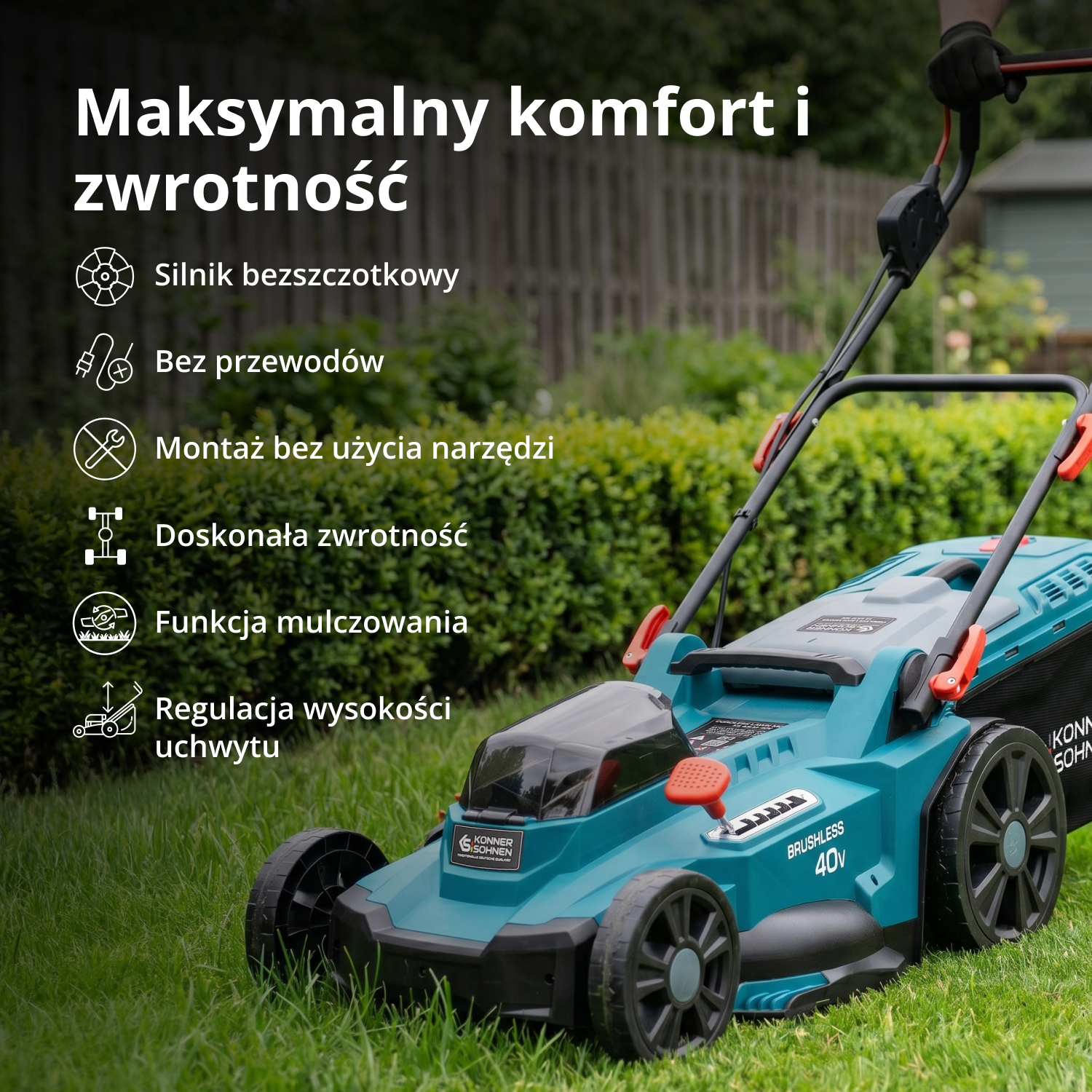 Bezprzewodowa kosiarka do trawy KS 43LM-40V