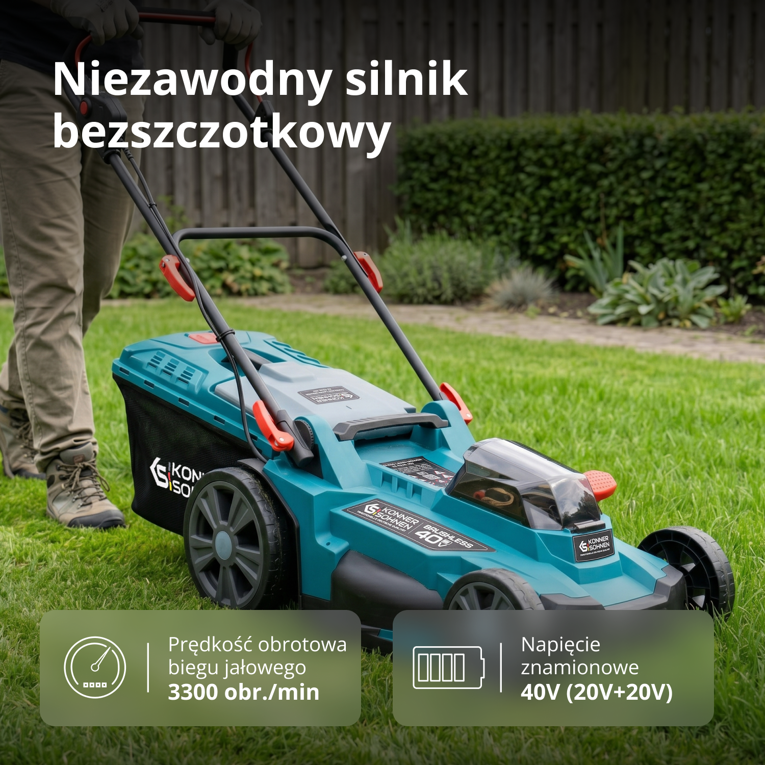 Bezprzewodowa kosiarka do trawy KS 43LM-40V