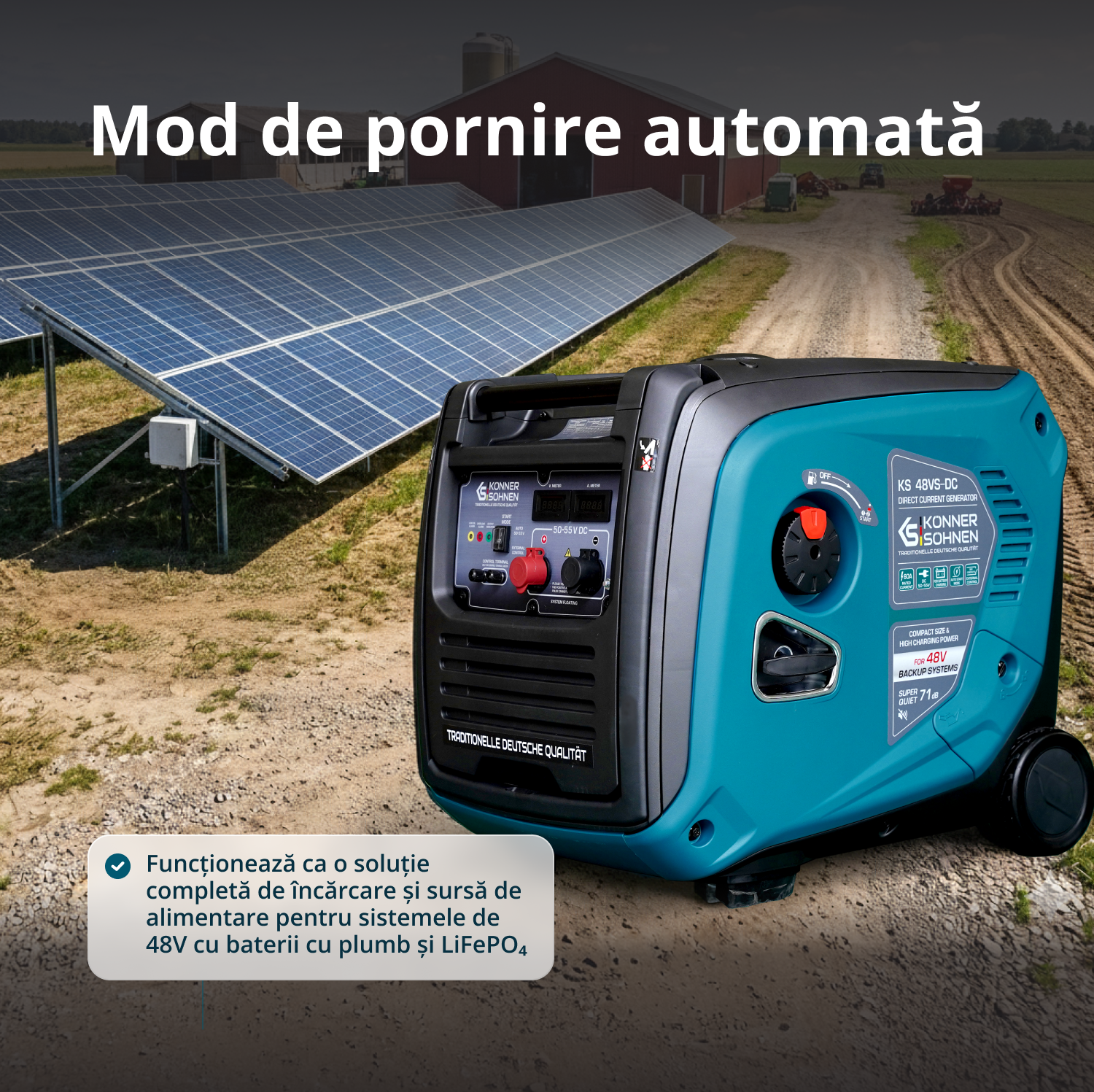 Generator de curent continuu KS 48VS-DC, versiunea 50–55V