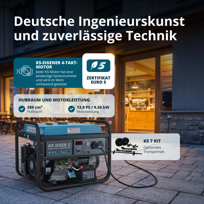 LPG/Benzin-Generator "Könner & Söhnen" KS 5000E G