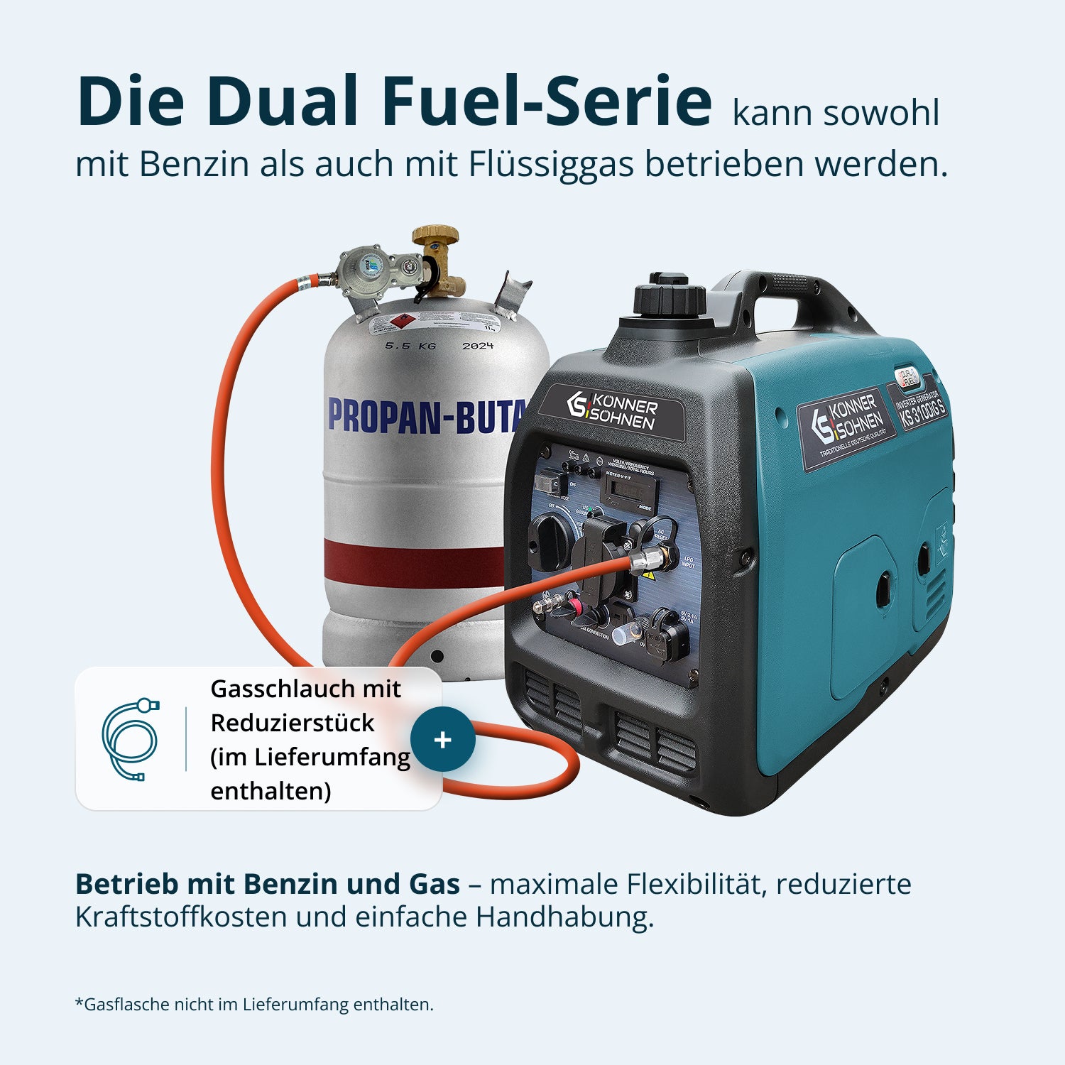 LPG/Benzin-Inverter-Generator KS 3100iG S