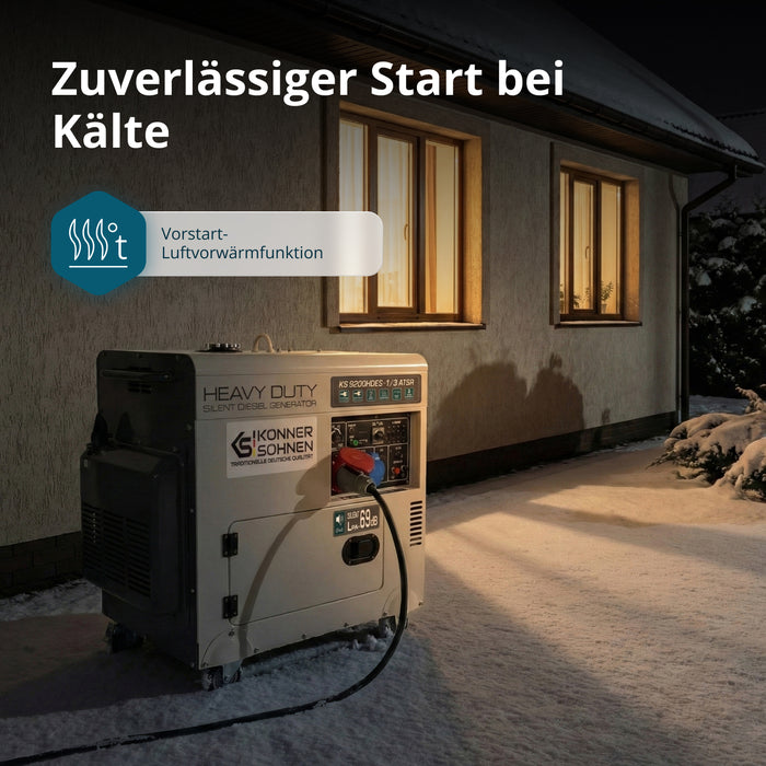 Diesel-Generator "Könner & Söhnen" KS 9200HDES-1/3 ATSR (EURO V)