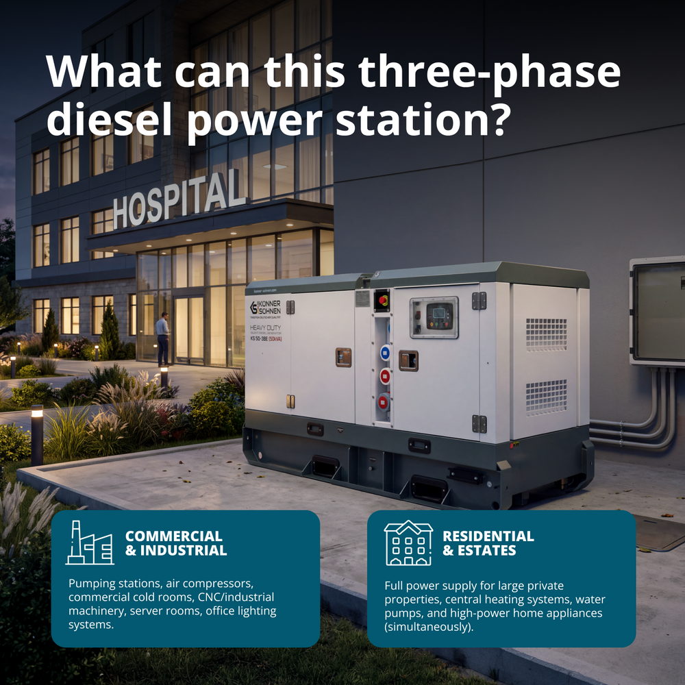 Třífázová dieselová elektrárna KS 50-3BE