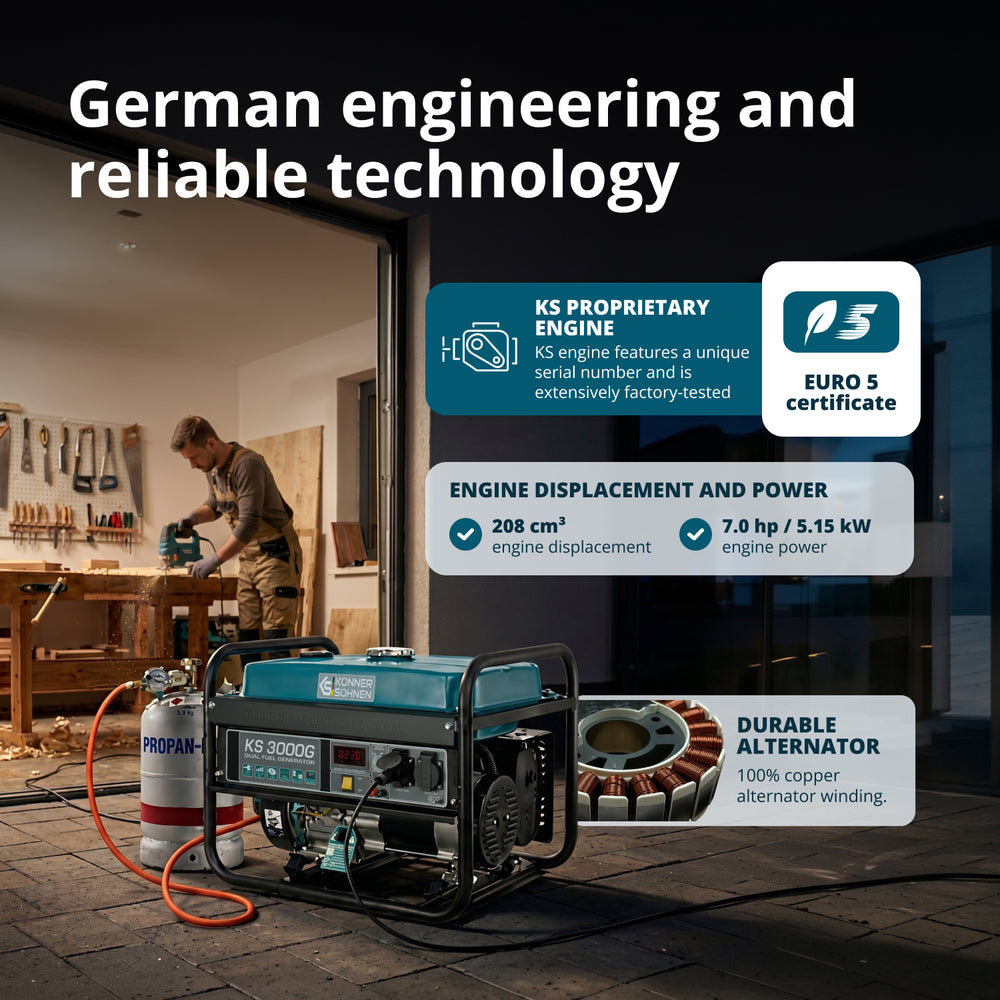 LPG/bensingenerator "Könner & Söhnen" KS 3000G