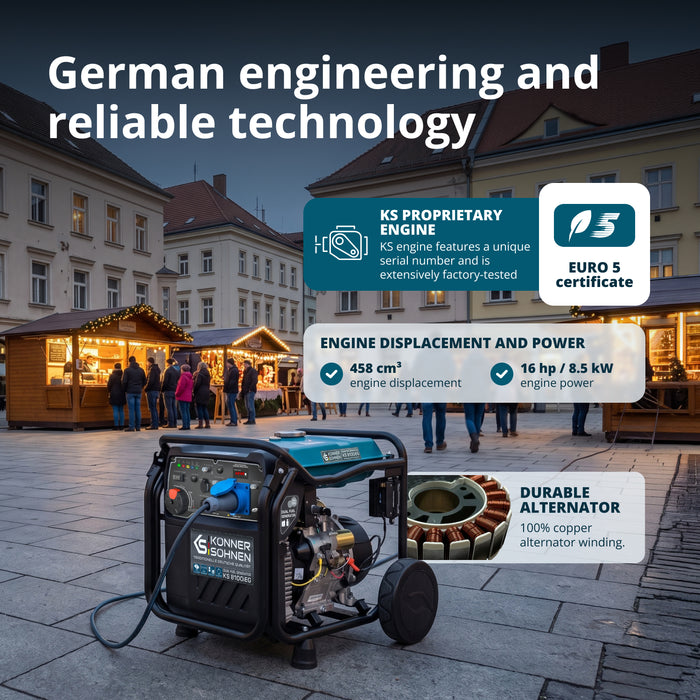 Gerador inversor a GPL/gasolina KS 8100iEG
