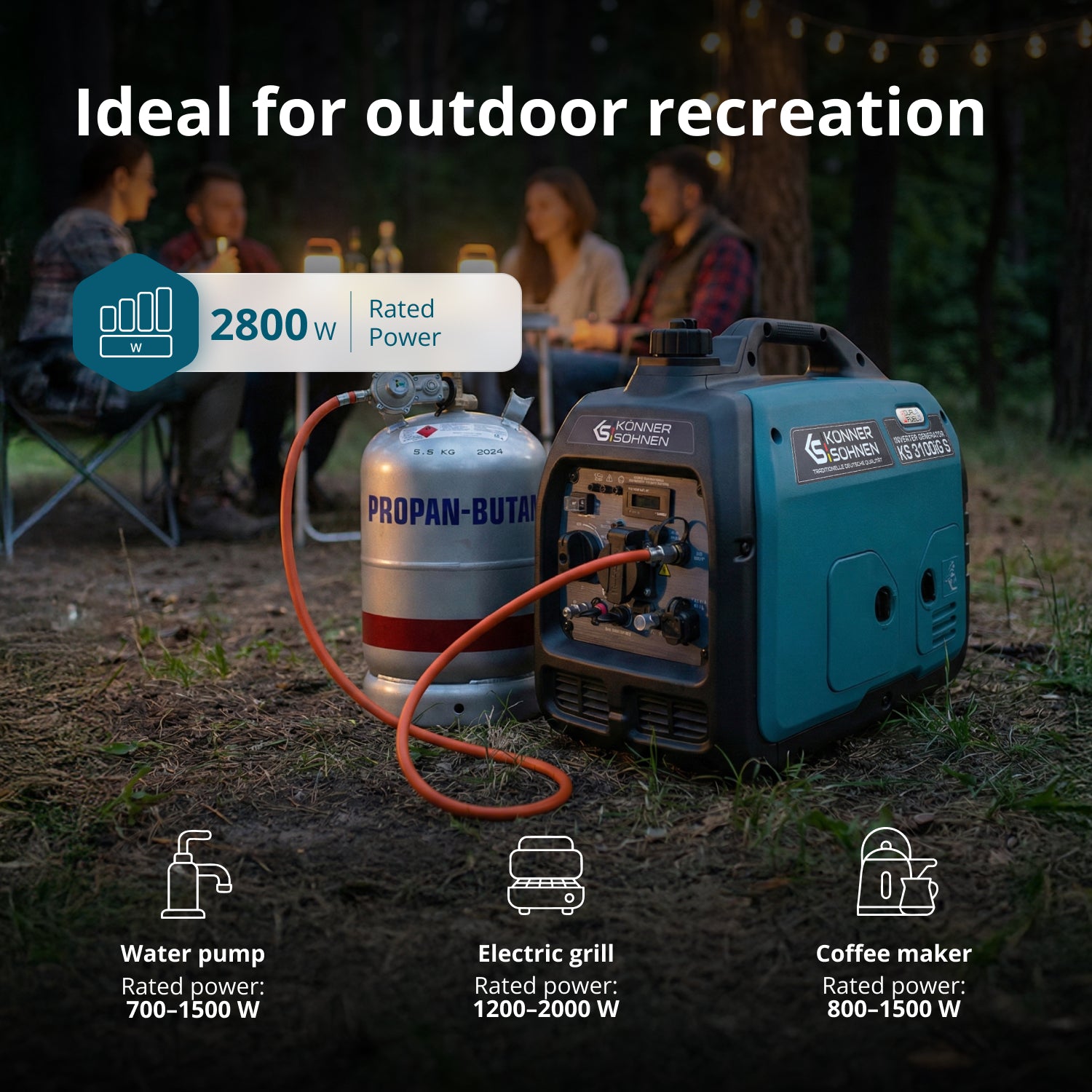 LPG/gasoline inverter generator KS 3100iG S