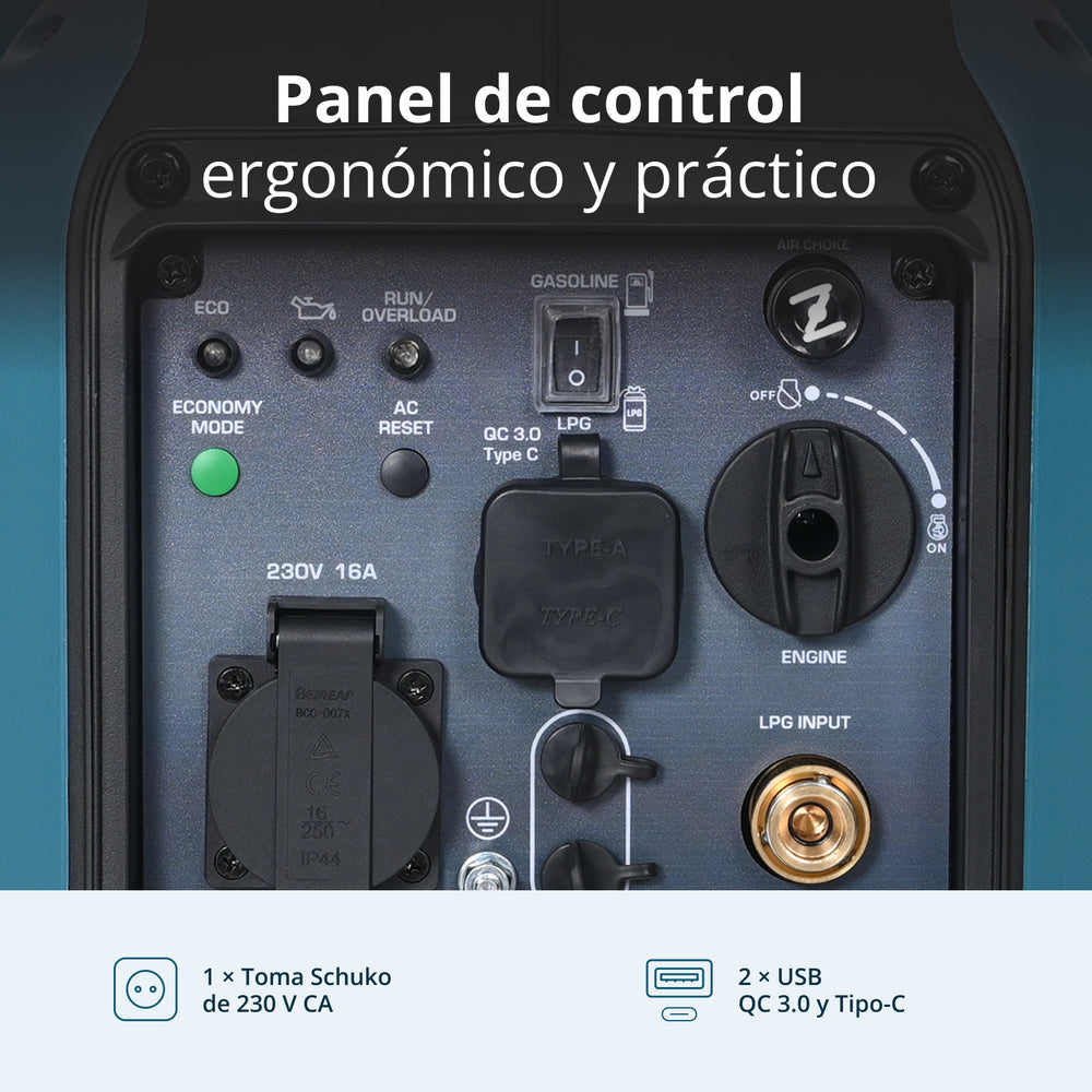 Generador Inverter (gasolina/gas) KS 1900iG S (Reacondicionado Excelente estado)