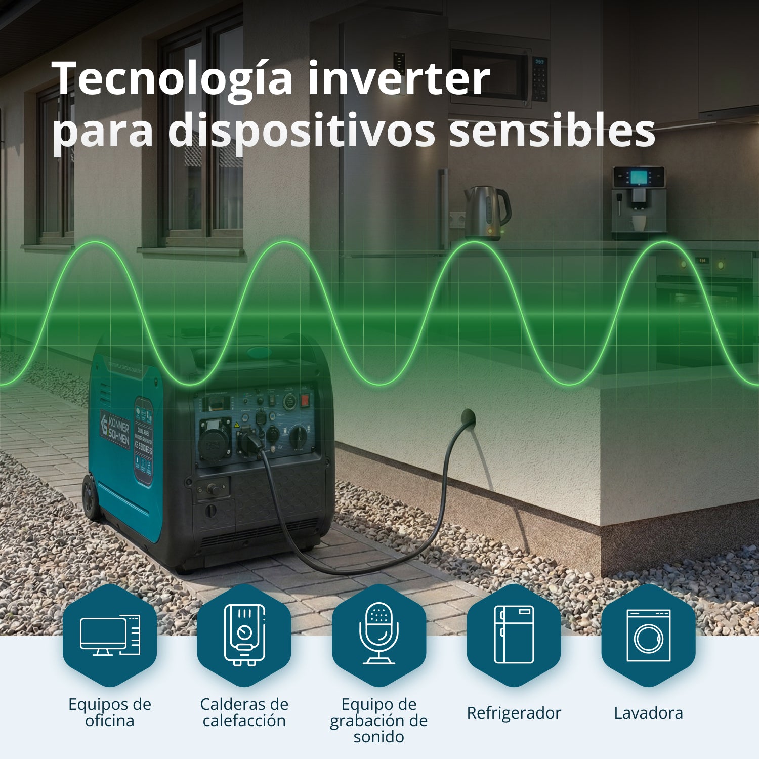 Generador inverter híbrido de gas/gasolina KS 5500iEG S