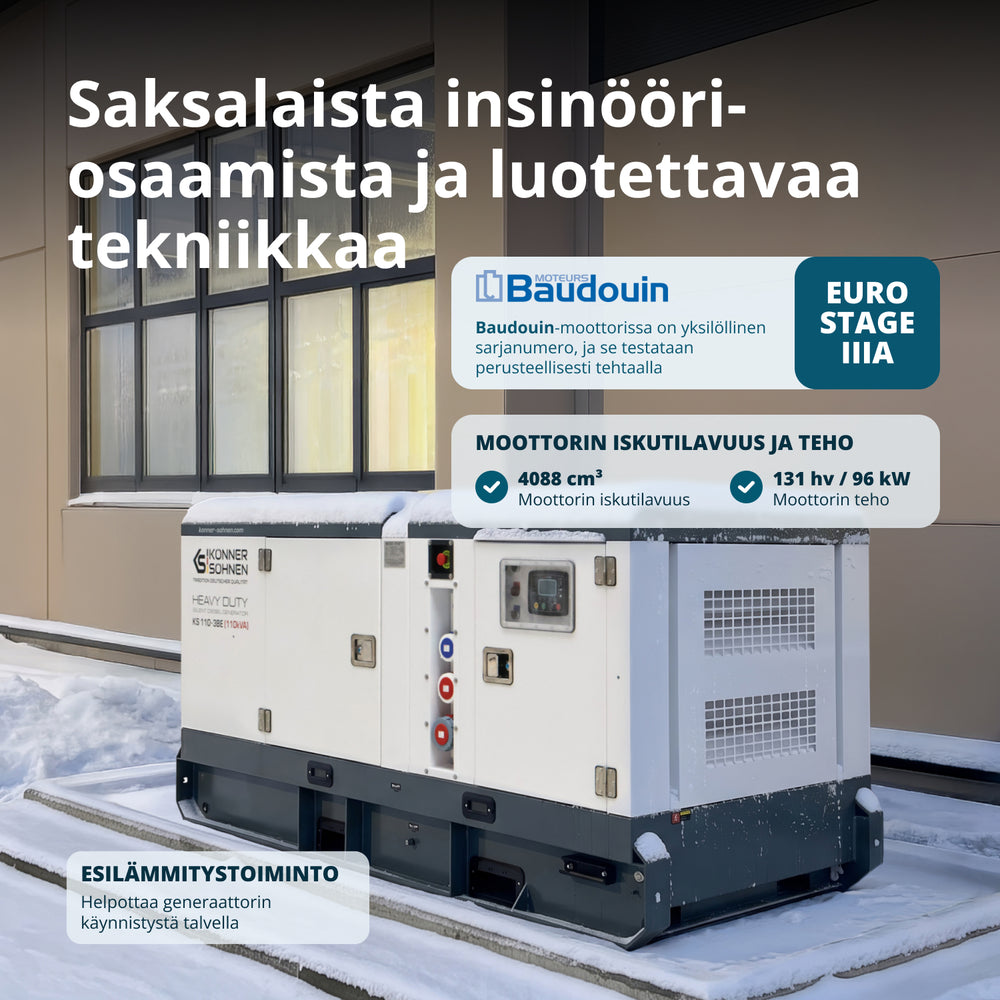 Kolmivaiheinen dieselvoimala KS 110-3BE