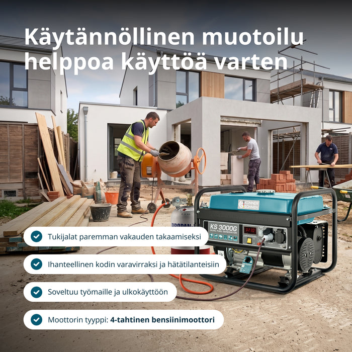 LPG/Bensiinigeneraattori 'Könner & Söhnen' KS 3000G