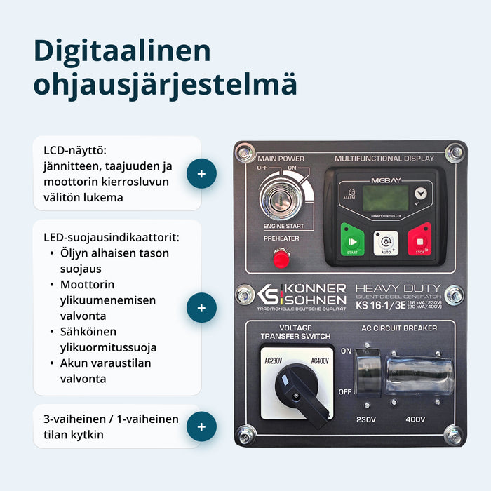 Dieselgeneraattori KS 16-1/3E
