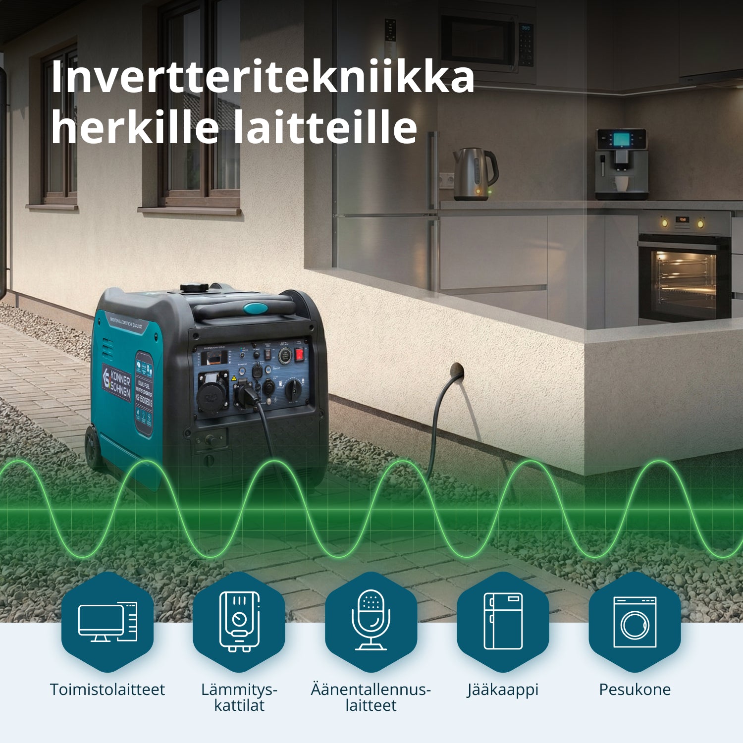 LPG/bensiini-invertterigeneraattori KS 5500iEG S