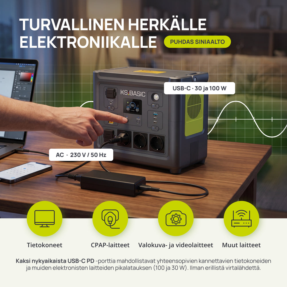 Kannettava virtalähde KSB 800PS