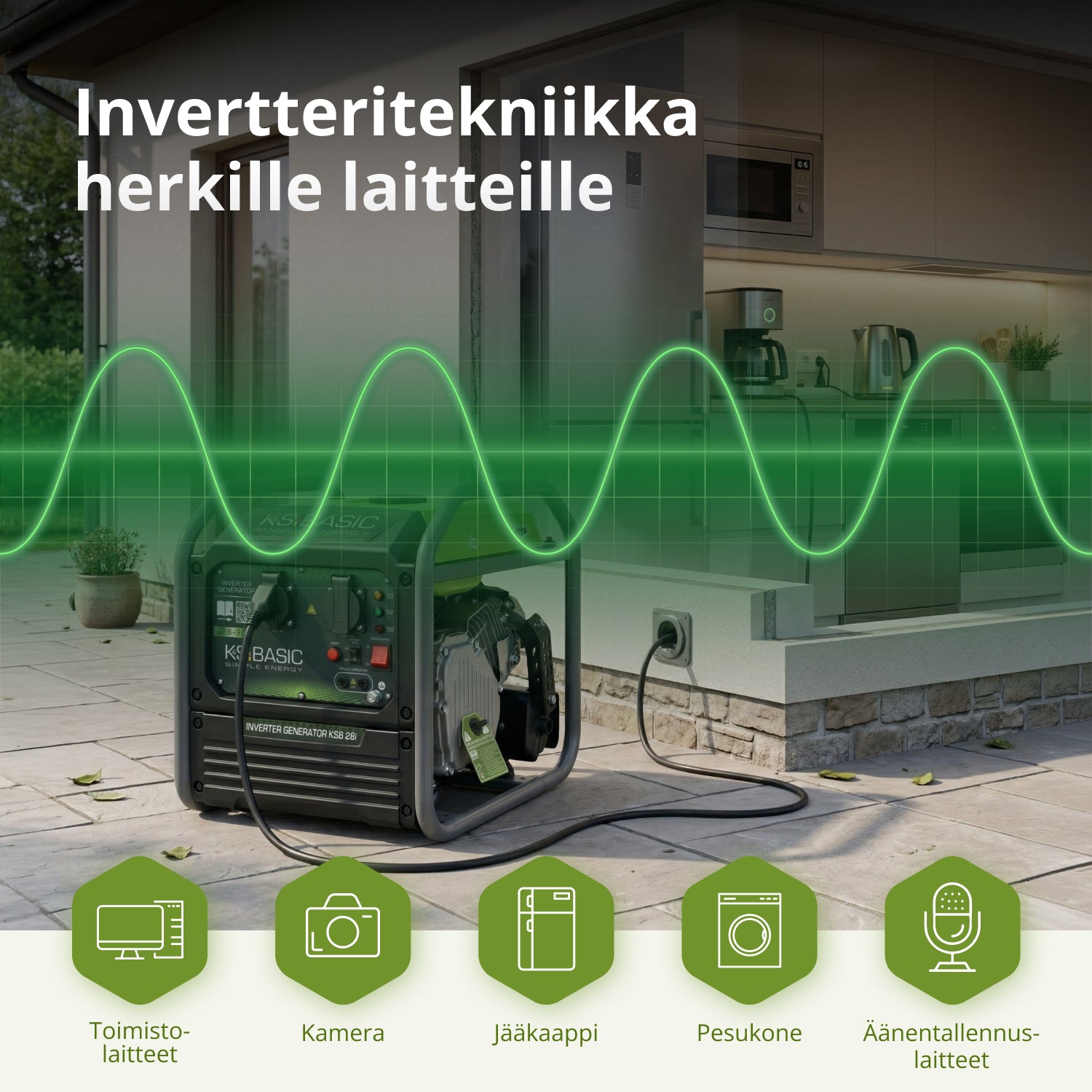 Invertterigeneraattori KSB 28i