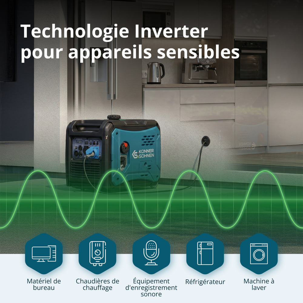 Groupe électrogène-onduleur dans la boîte anti-bruit KS 6000iE S