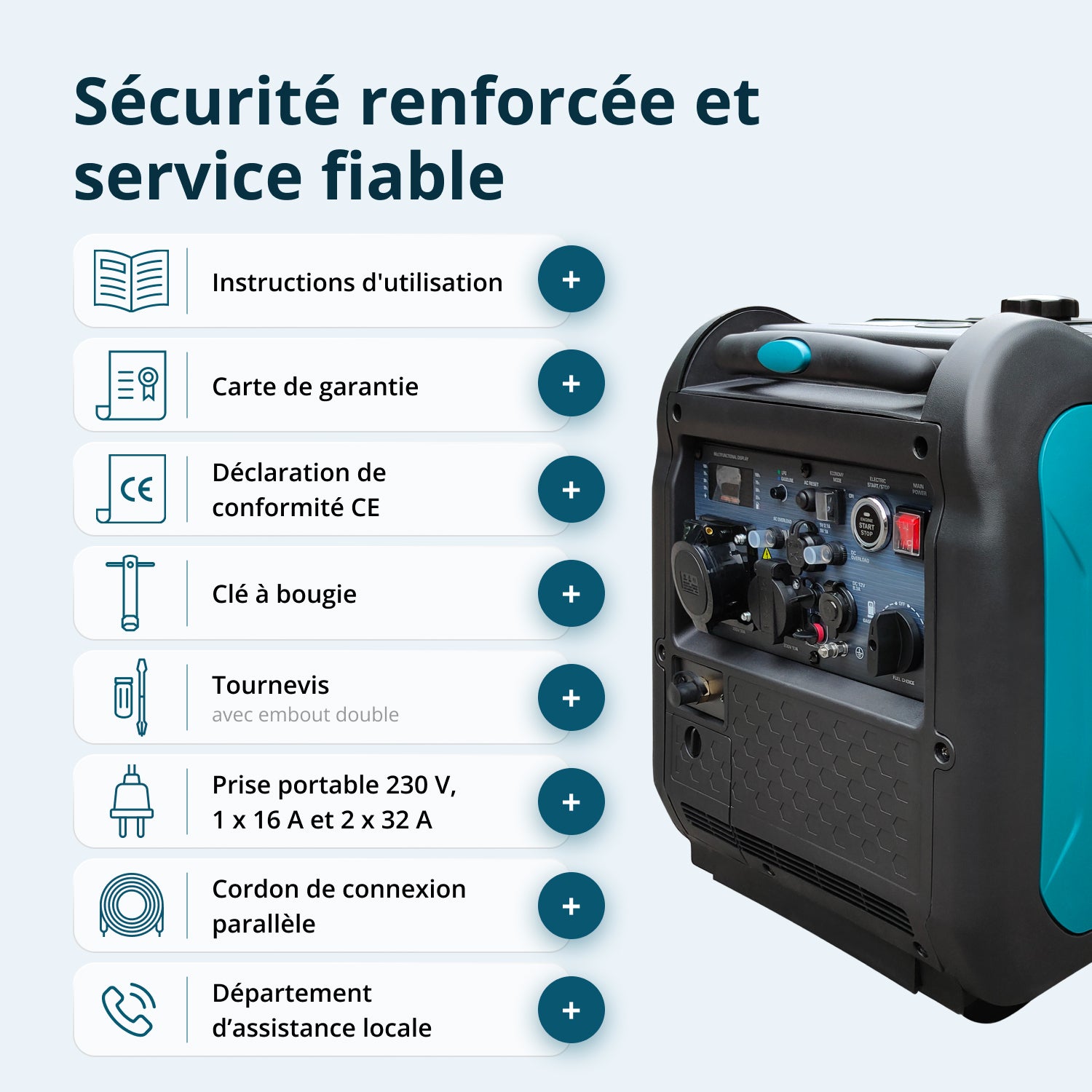 Groupe électrogène à essence-gaz de type inverter KS 5500iEG S