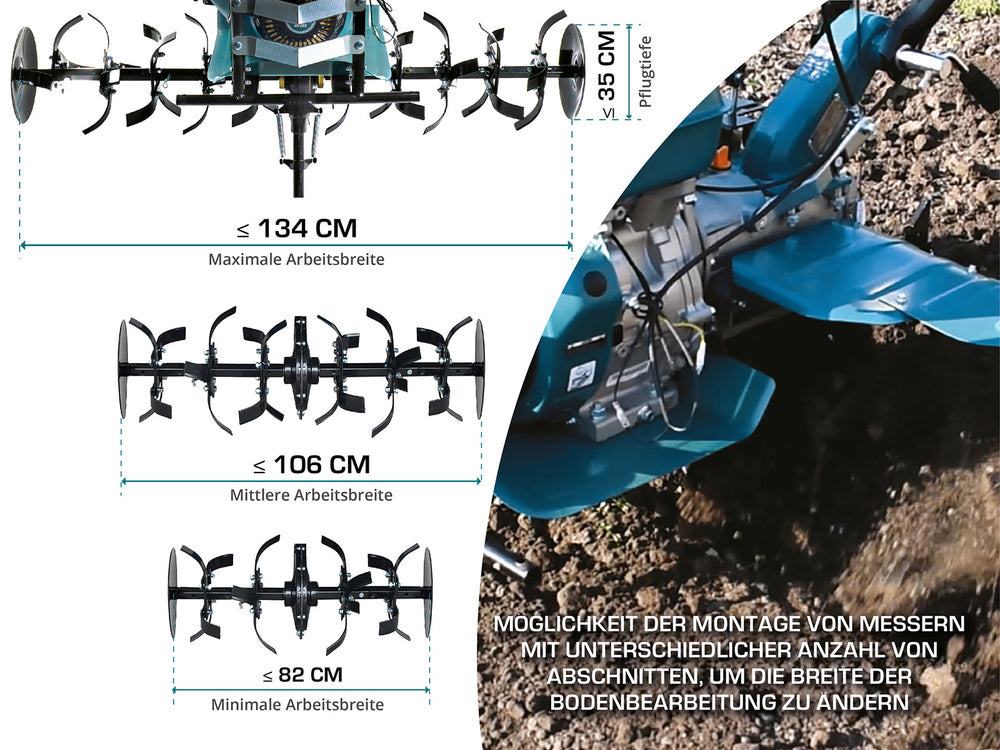 Benzines kapálógép KS 9HP-1350G-3 (500)