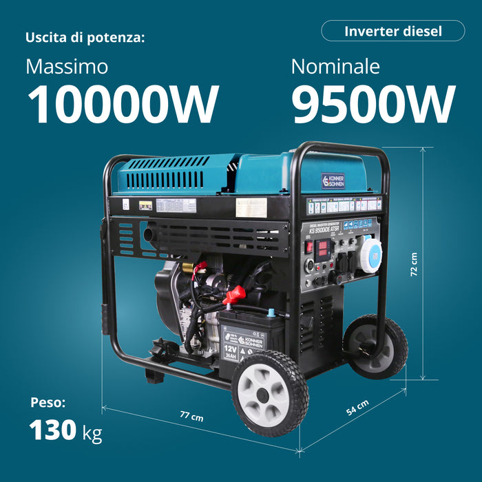 Generatore inverter diesel KS 9500iDE ATSR