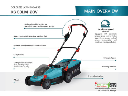 Cortacésped de baterías KS 33LM-20V