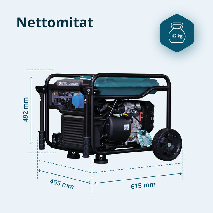 Invertteri Bensiinigeneraattori KS 6500iE