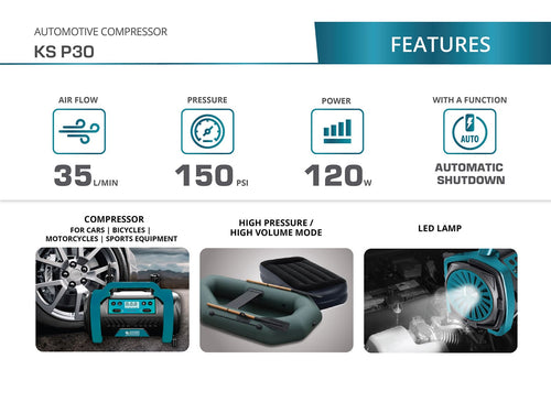 Compressore d'aria per auto KS P30