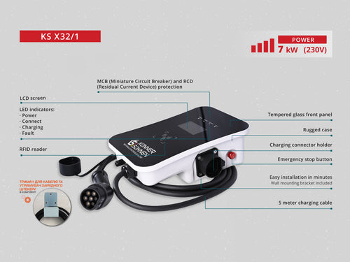 Charging station for electric vehicle KS X32/1