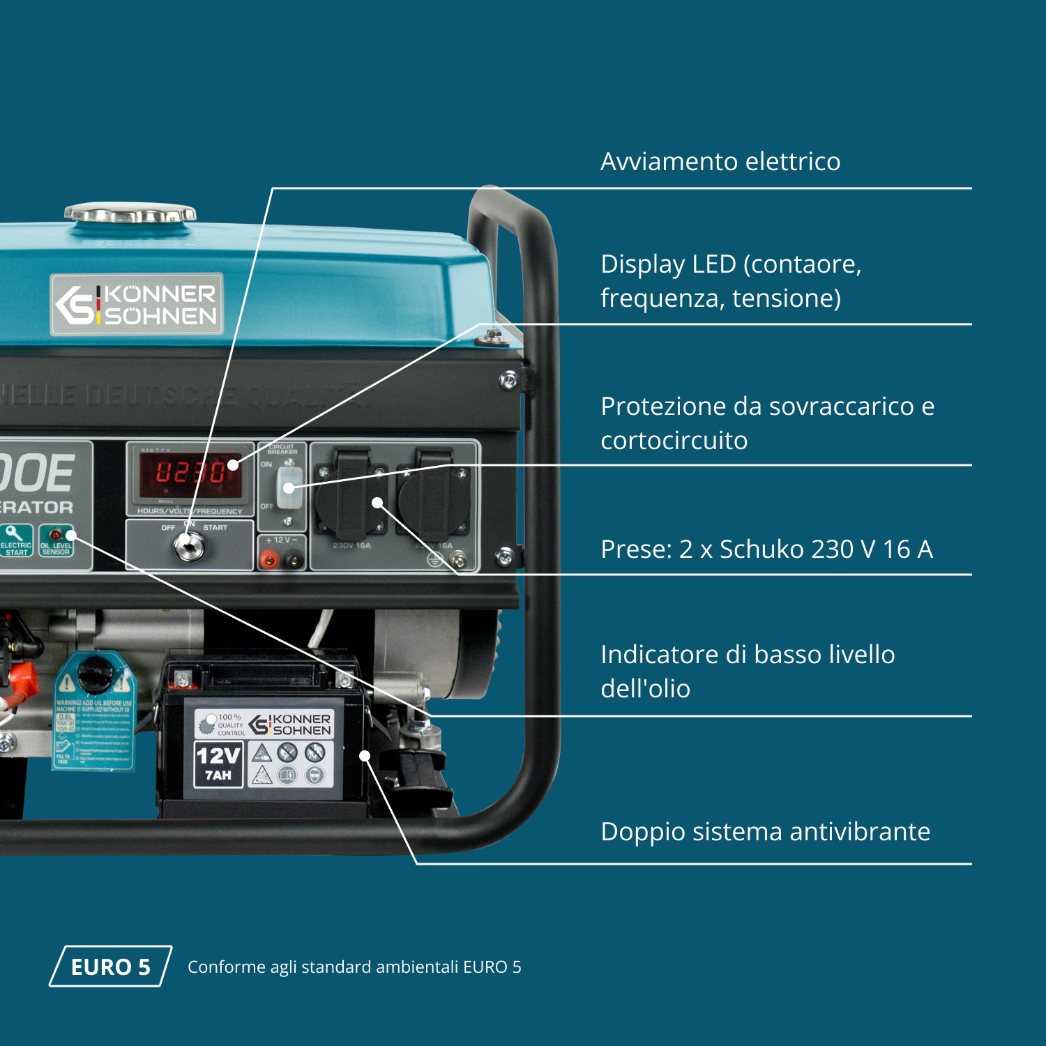 Generatore a benzina "Könner & Söhnen" KS 3000E
