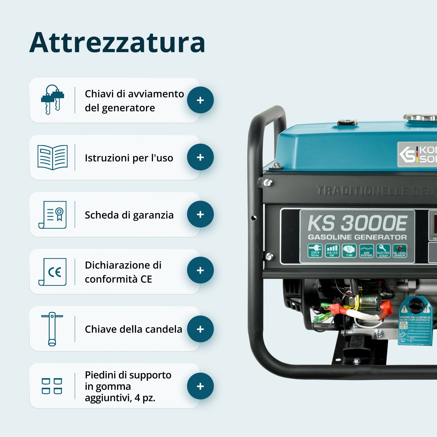Generatore a benzina "Könner & Söhnen" KS 3000E