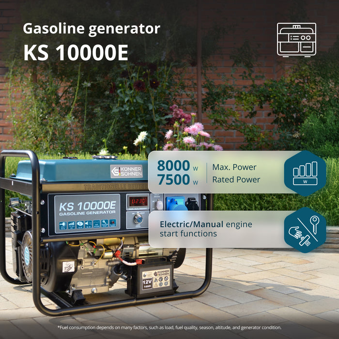 Benzinski generator „Könner & Söhnen“ KS 10000E