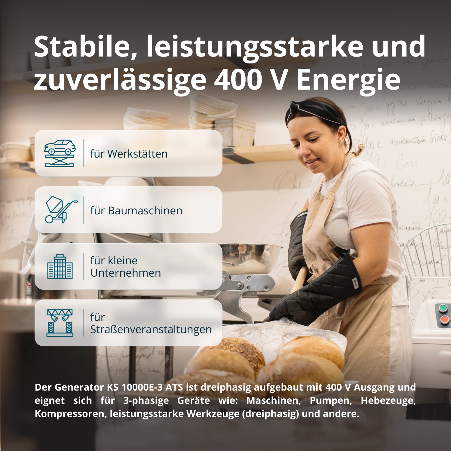 Benzin-Generator "Könner & Söhnen" KS 10000E-3 ATS