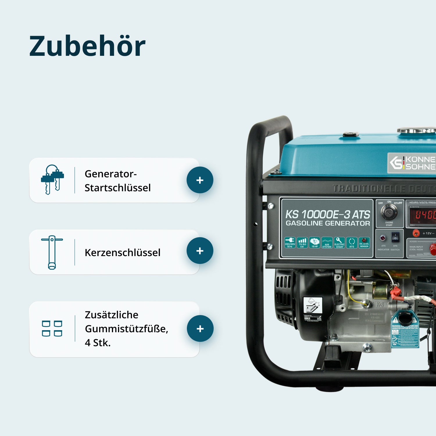 Benzin-Generator "Könner & Söhnen" KS 10000E-3 ATS