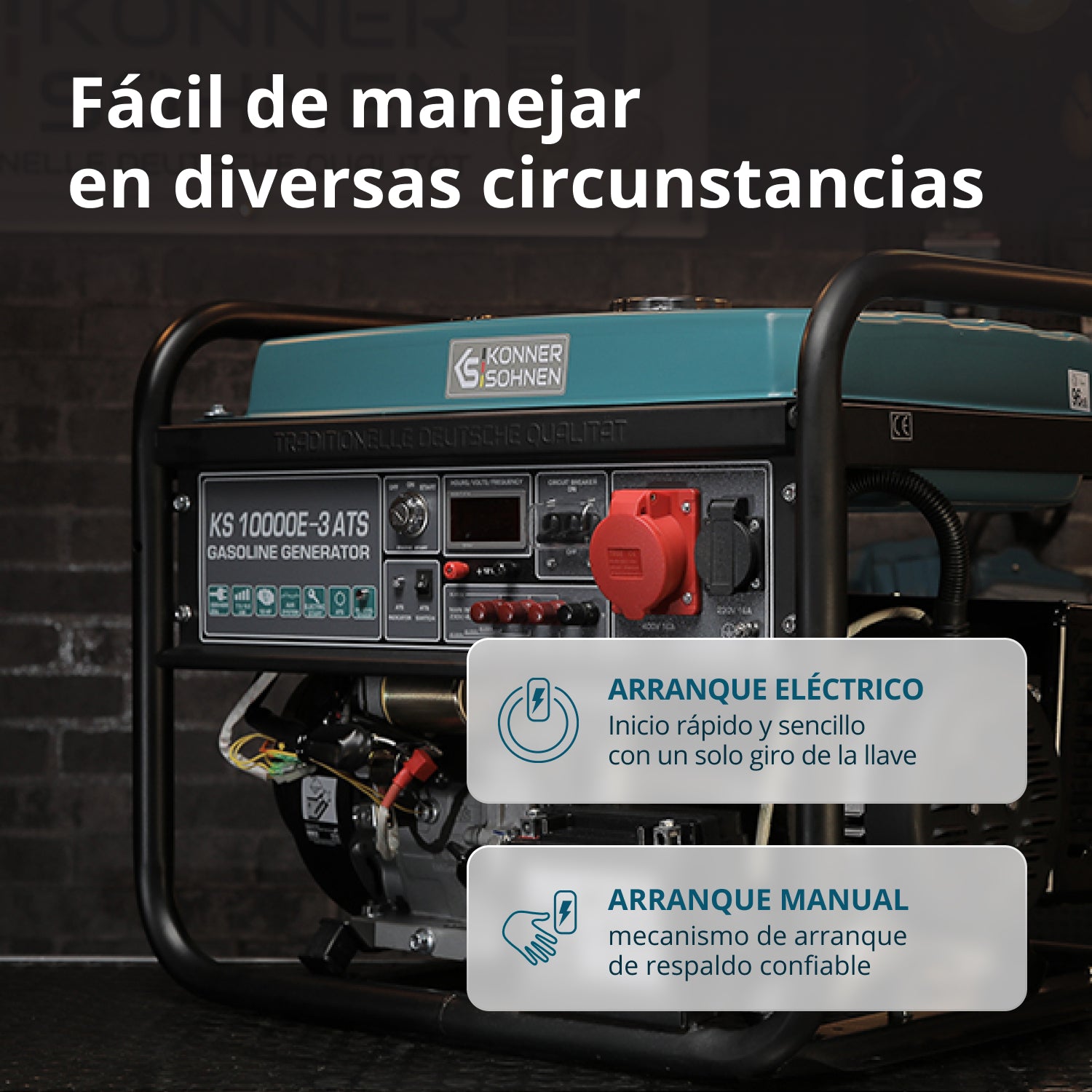 Generador de gasolina "Könner & Söhnen" KS 10000E-3 ATS
