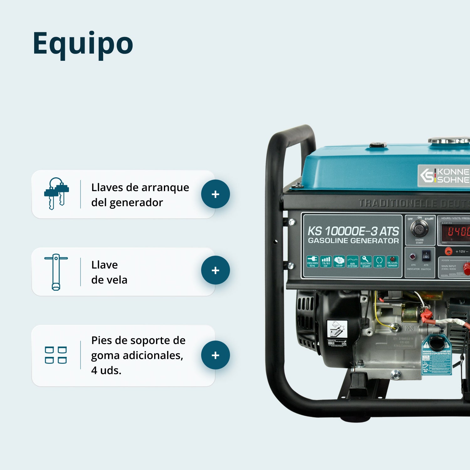Generador de gasolina "Könner & Söhnen" KS 10000E-3 ATS