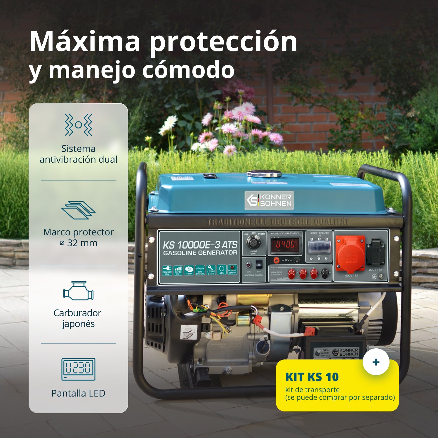 Generador de gasolina "Könner & Söhnen" KS 10000E-3 ATS