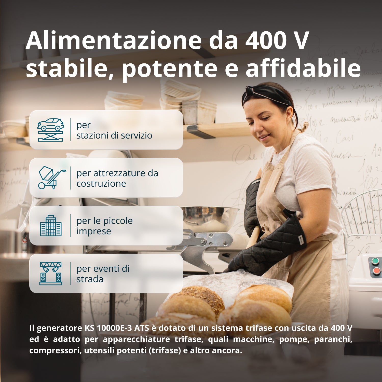 Generatore a benzina "Könner & Söhnen" KS 10000E-3 ATS