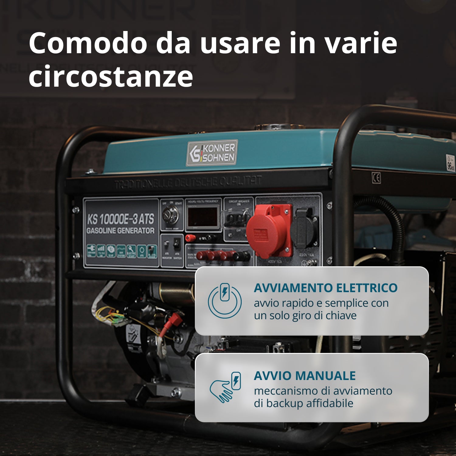 Generatore a benzina "Könner & Söhnen" KS 10000E-3 ATS